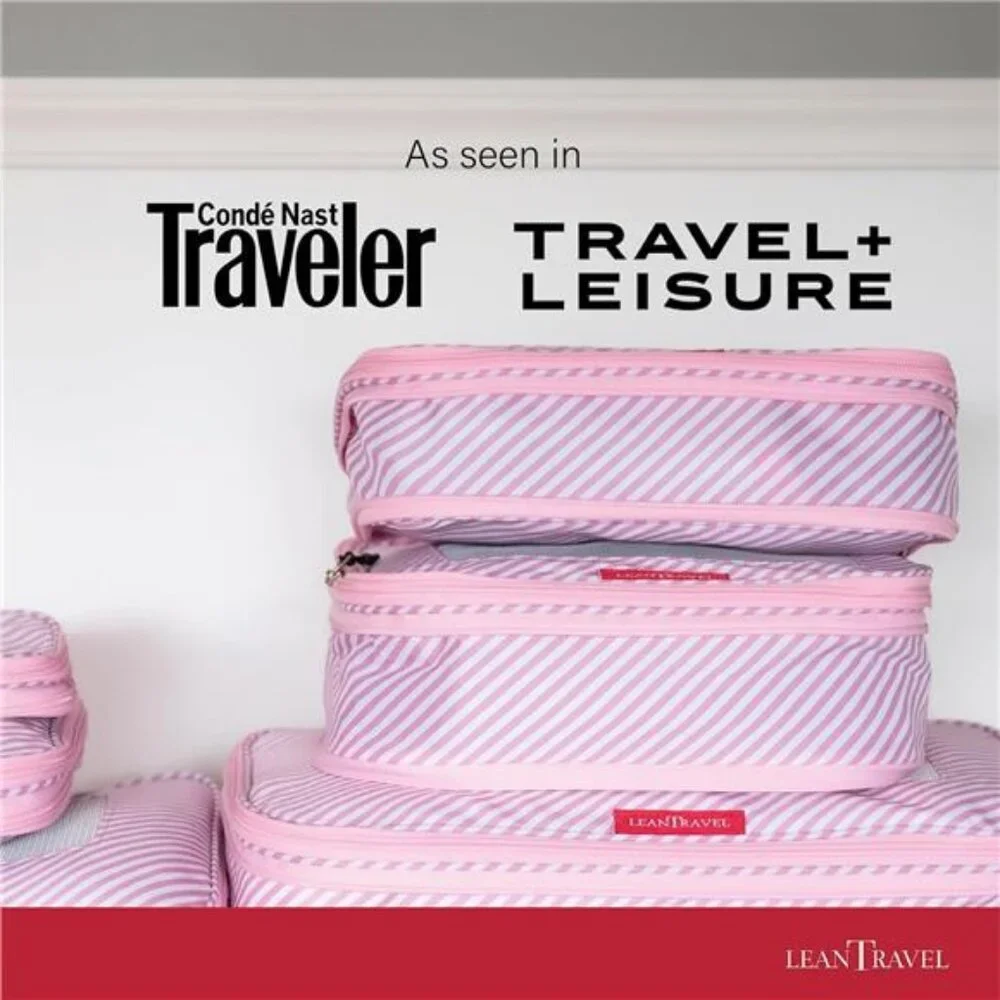 Compression Packing Cubes for Travel Organizers with Double Zipper